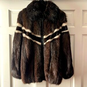 Mink trimmed Beaver jacket